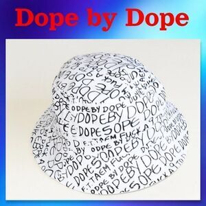 NWOT Dope by Dope BE Cool Jamaica DOPE  Bucket Hats(Black on White)